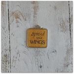 Spread Your Wings Square Resin Pendant Charm